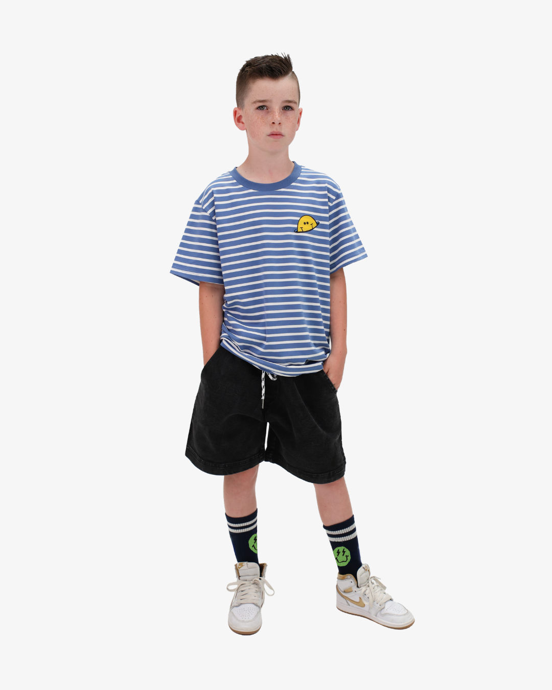 BAND OF BOYS | Blue Striped Smile Tee