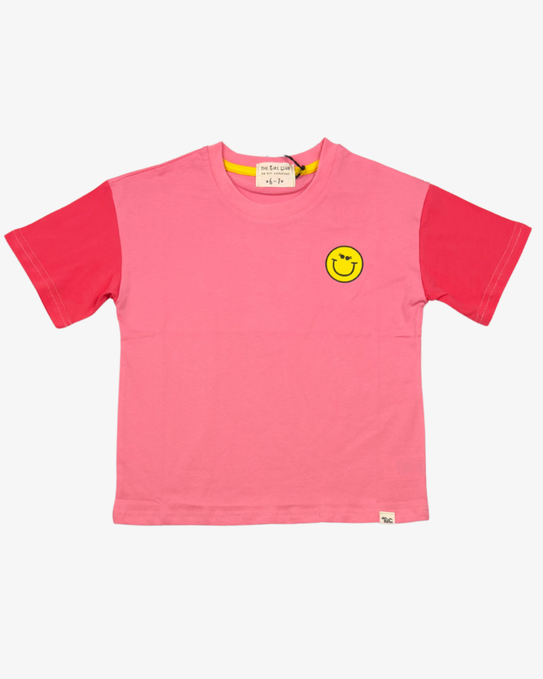 THE GIRL CLUB | Coral Happy Icons Tee