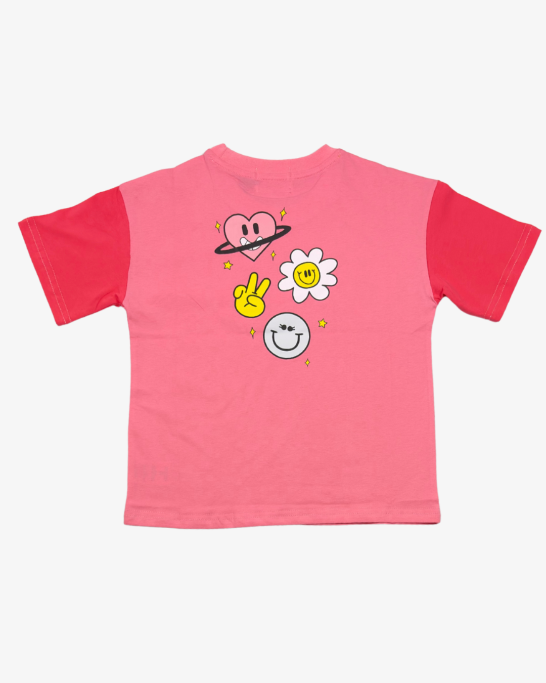 THE GIRL CLUB | Coral Happy Icons Tee