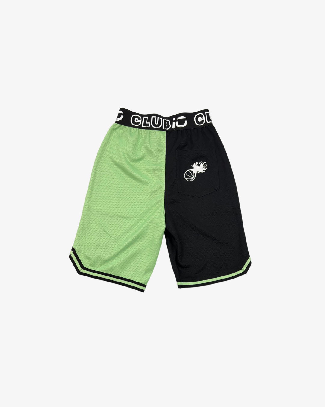 CLUBIO | Black/Green Slam Dunk Shorts