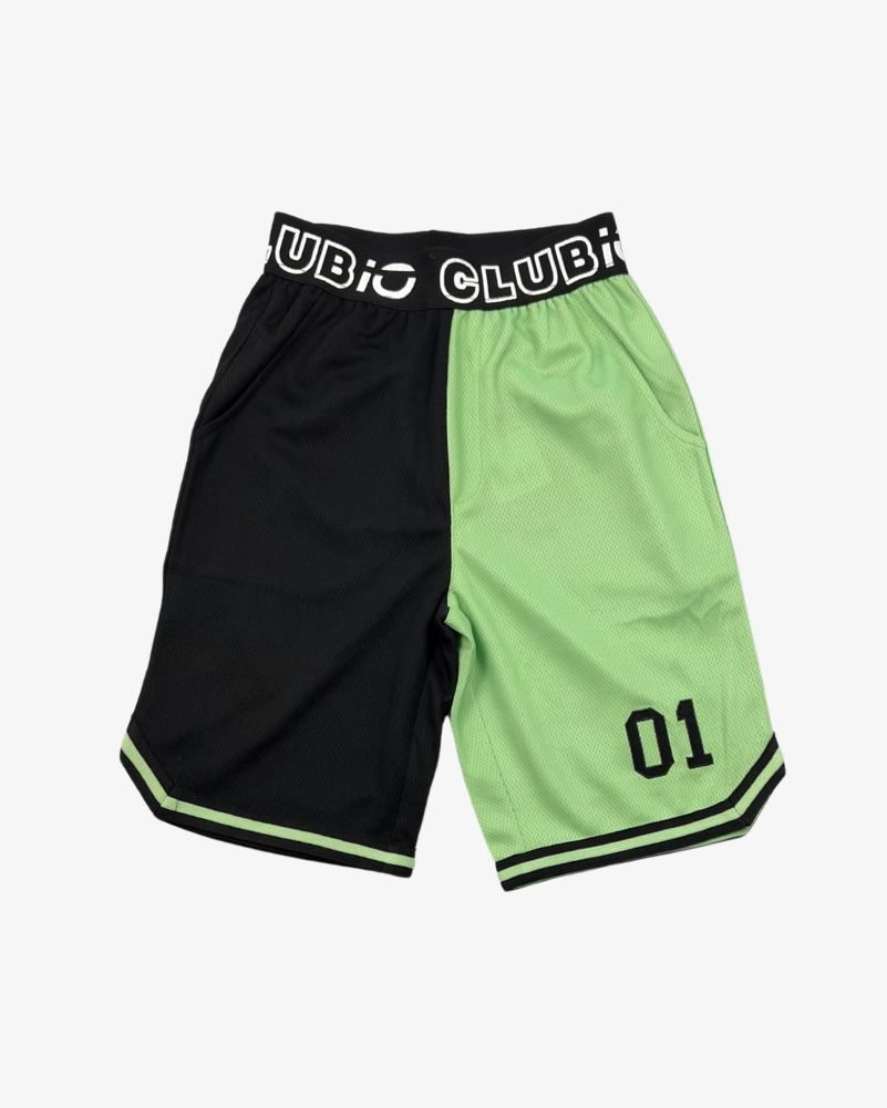 CLUBIO | Black/Green Slam Dunk Shorts