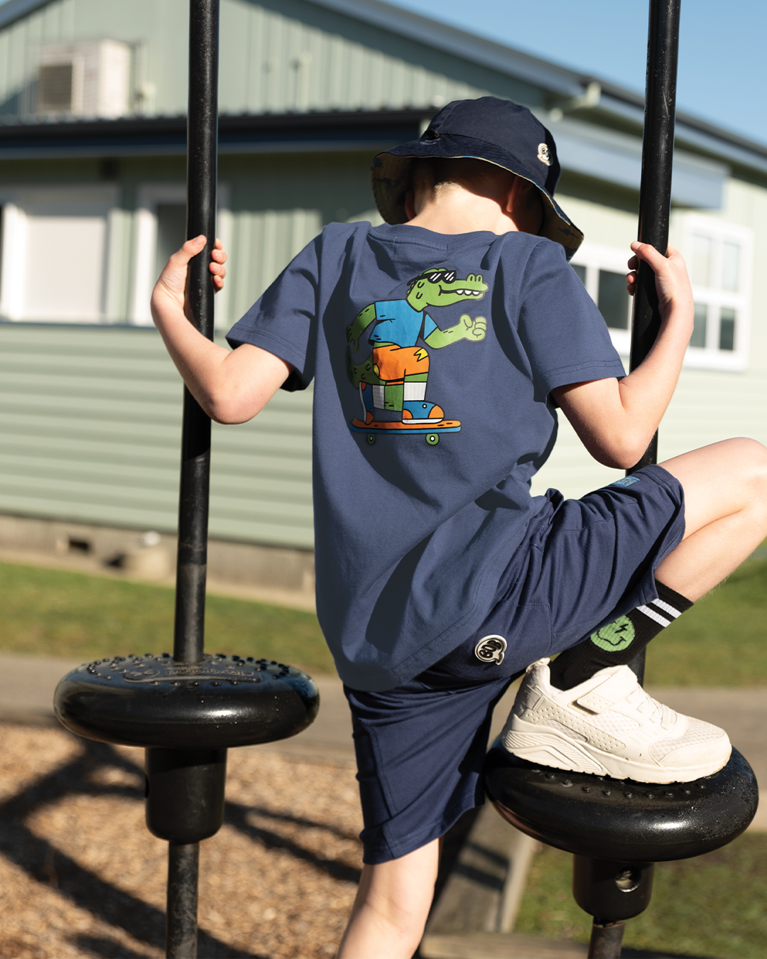 BAND OF BOYS | Blue Wash Croc Skater Tee
