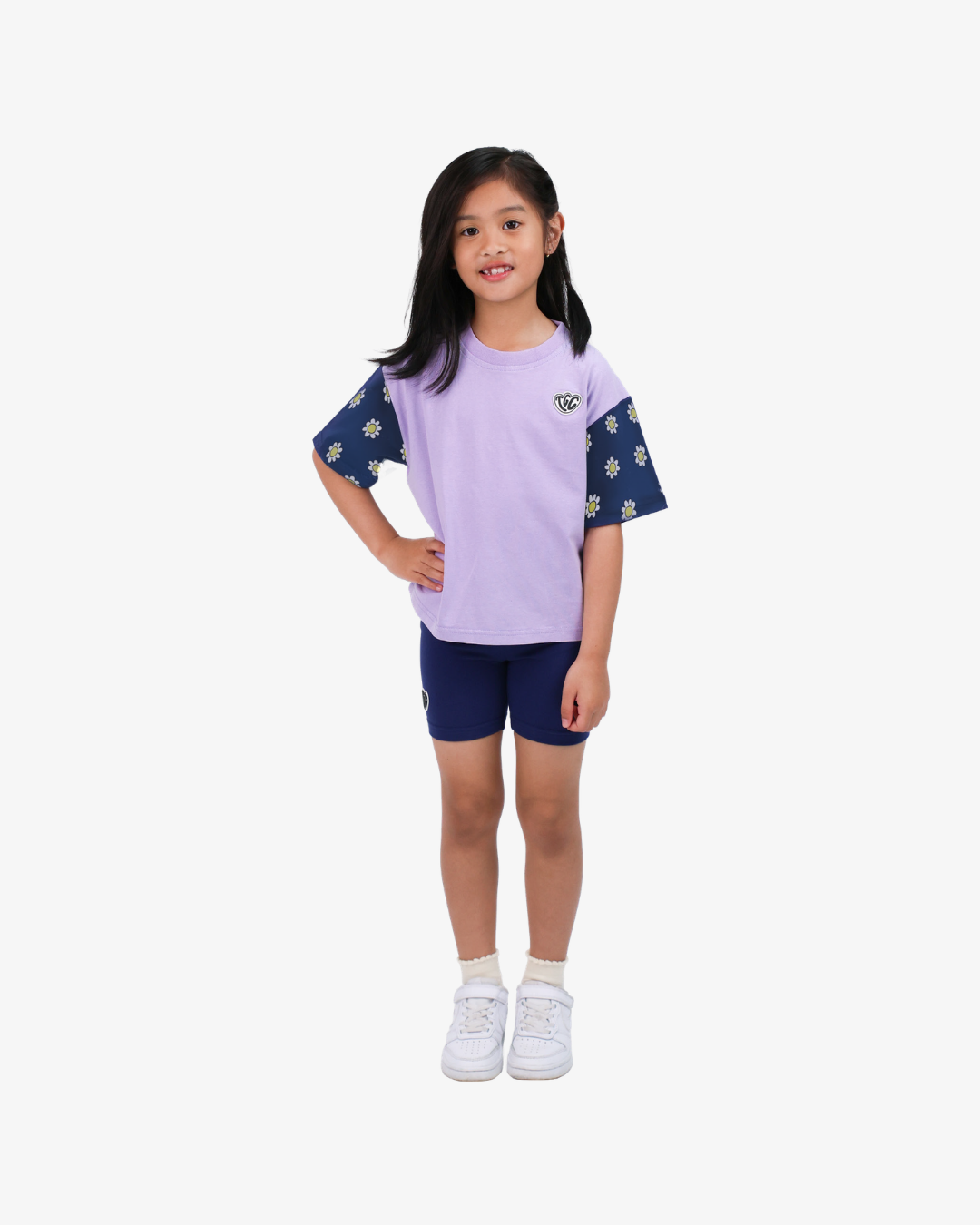 THE GIRL CLUB | Purple Wash Colourblock Tee
