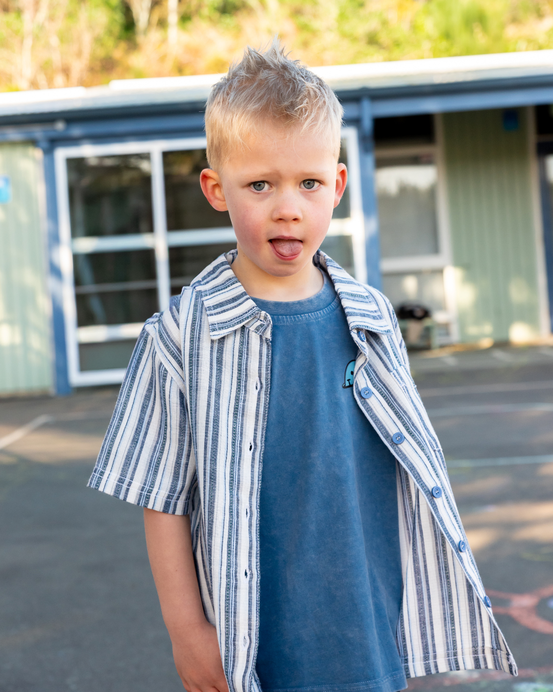 BAND OF BOYS | Blue Wash Smiley Tank