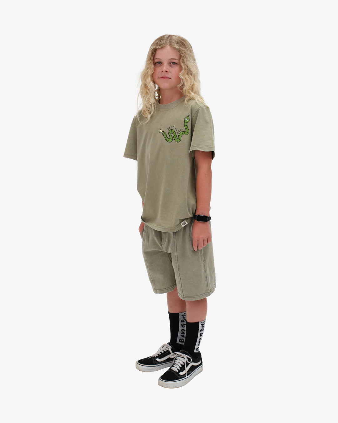 BAND OF BOYS | Green Wash Snake Tee