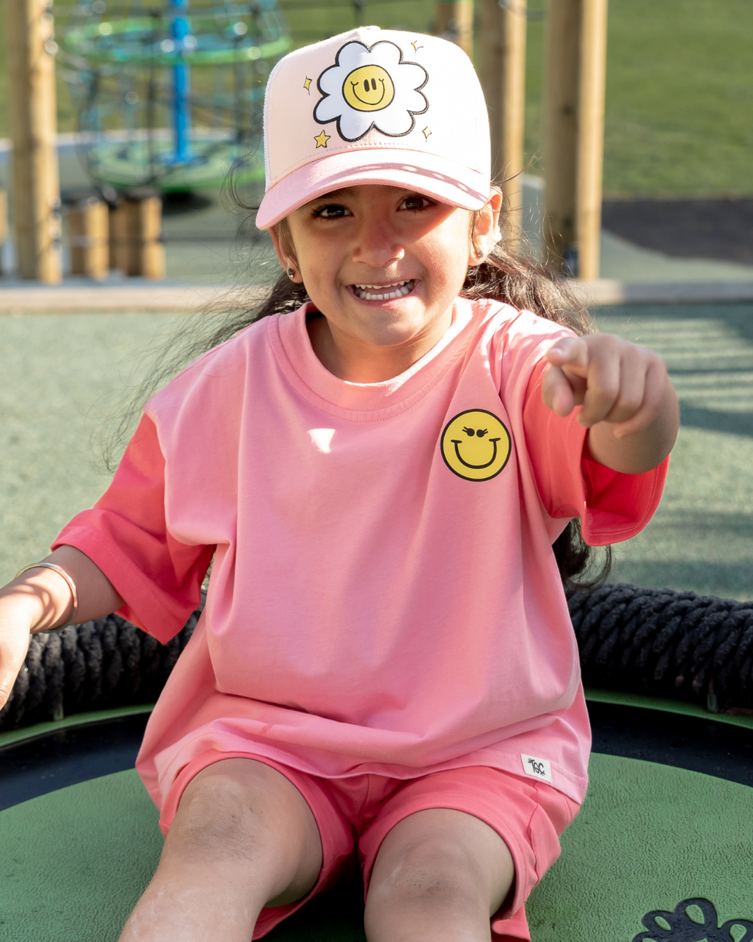 THE GIRL CLUB | Coral Happy Icons Tee