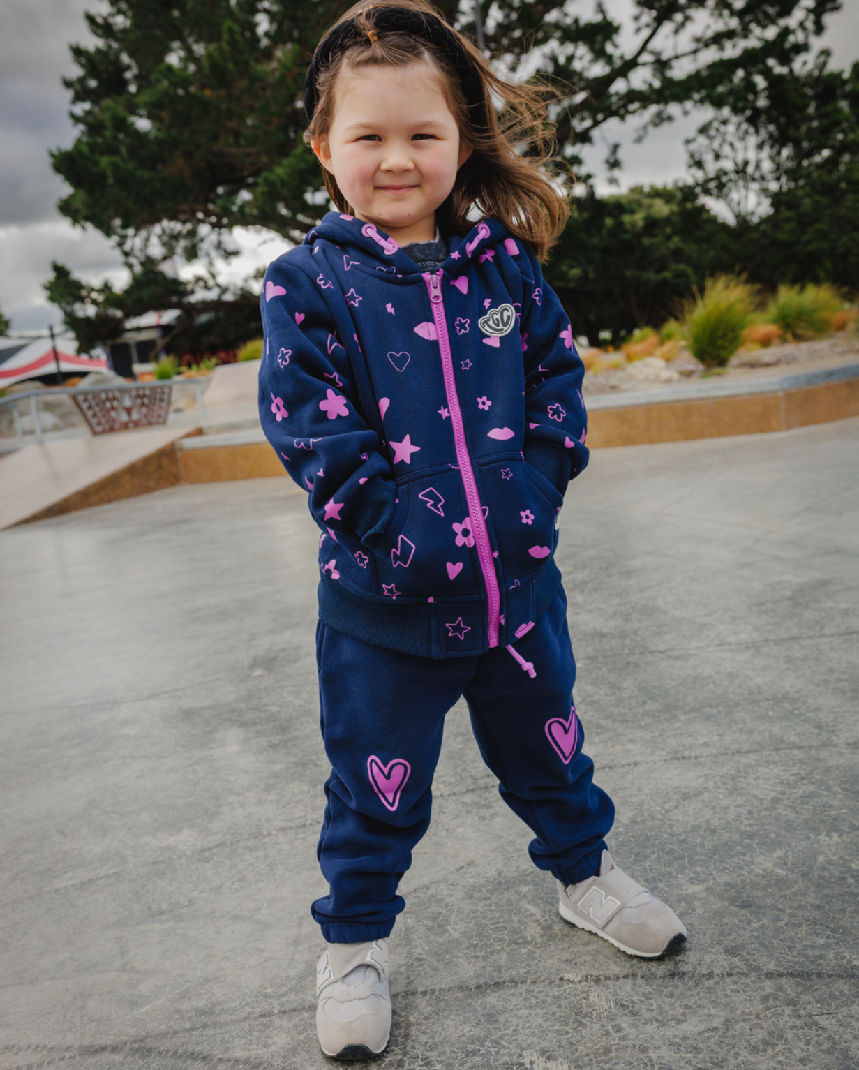 THE GIRL CLUB | Navy Icons Zip Hood