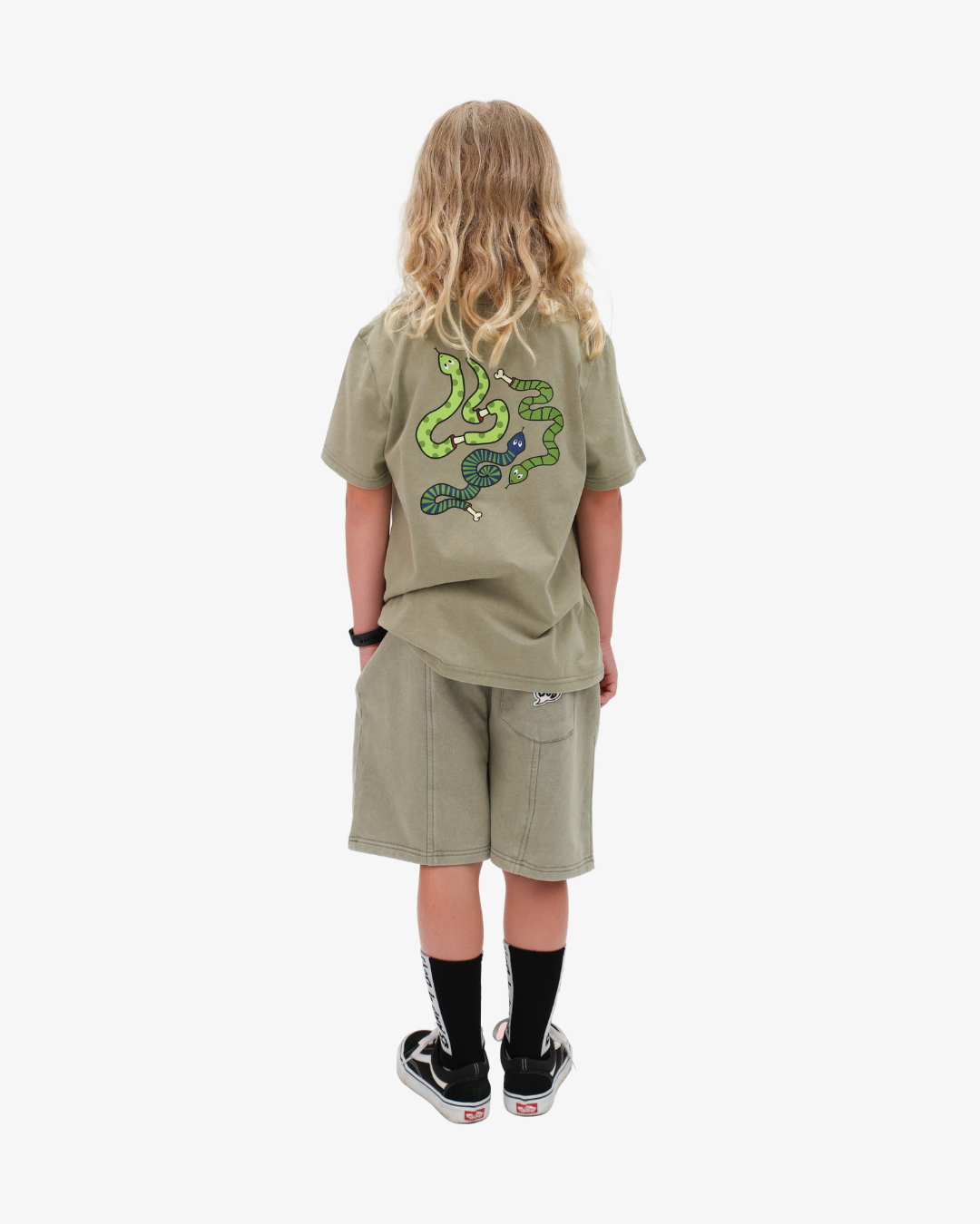 BAND OF BOYS | Green Wash Snake Tee