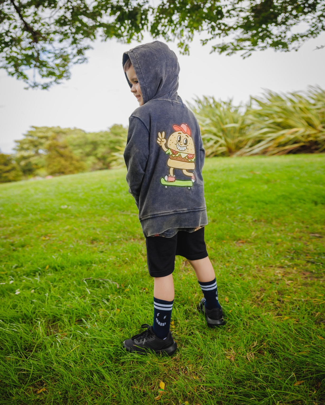 BAND OF BOYS | Navy Wash Burger Hood