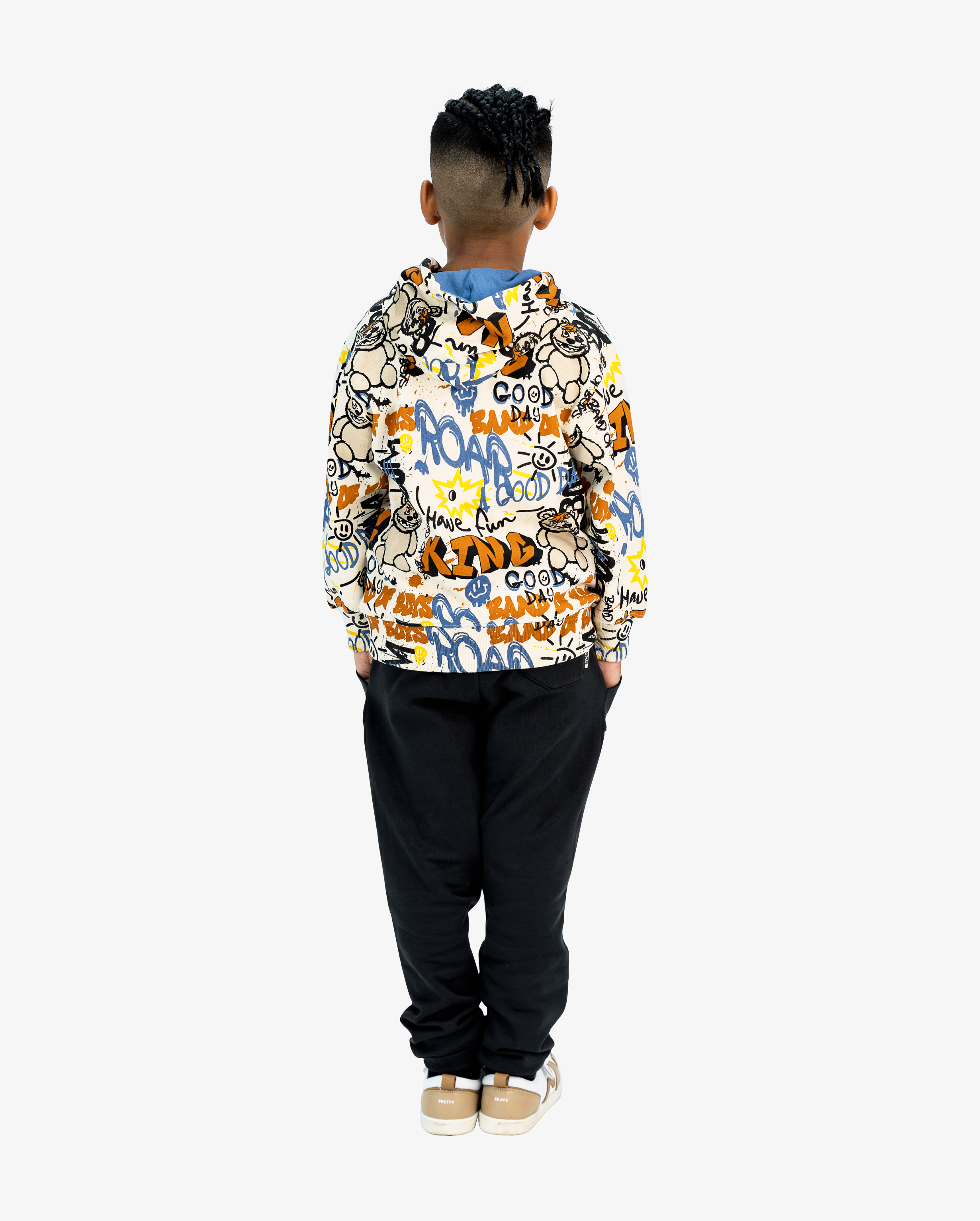BAND OF BOYS | Black Cotton BOB Track Pants