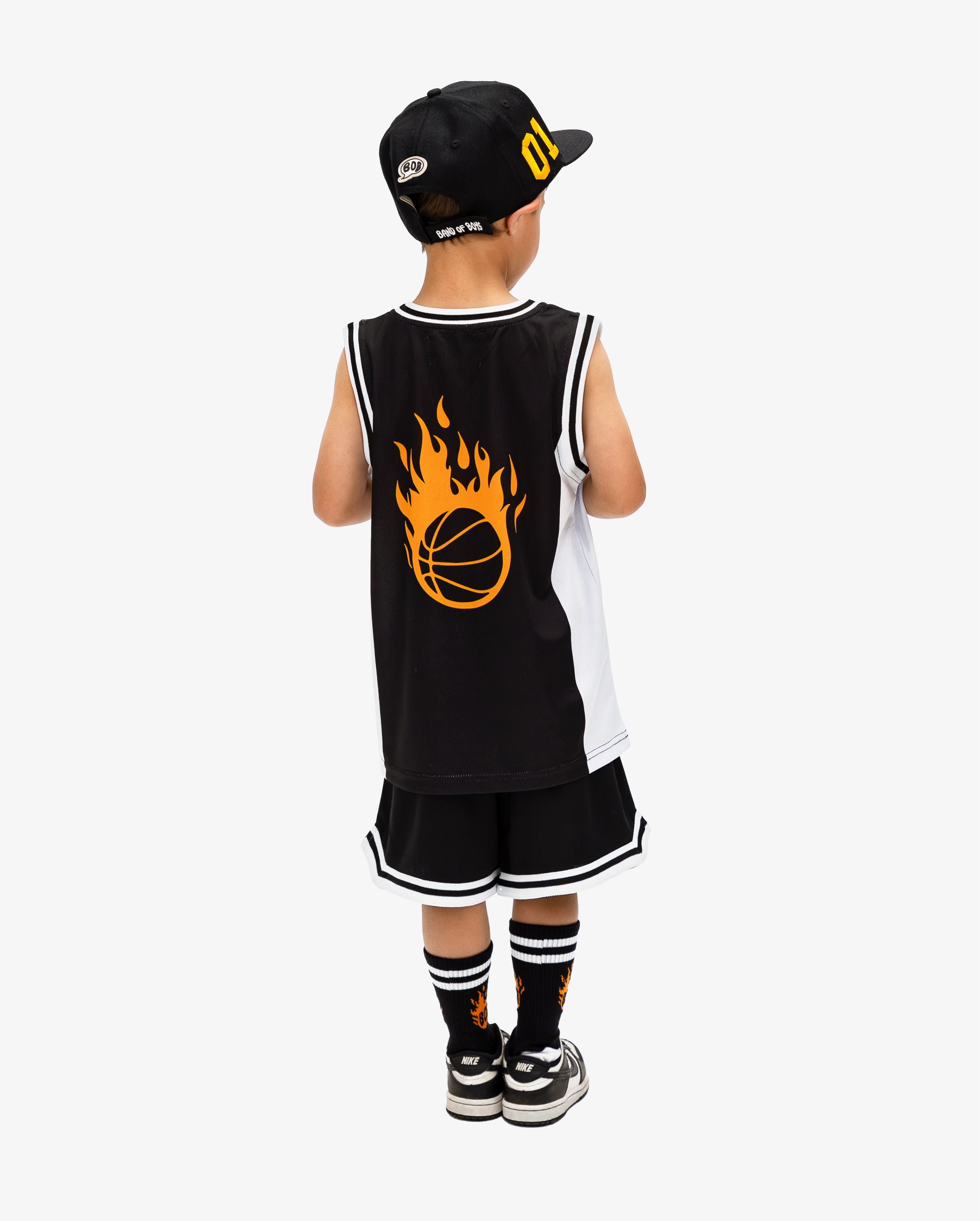 Band of Boys black and white basketball sports tank singlet jersey