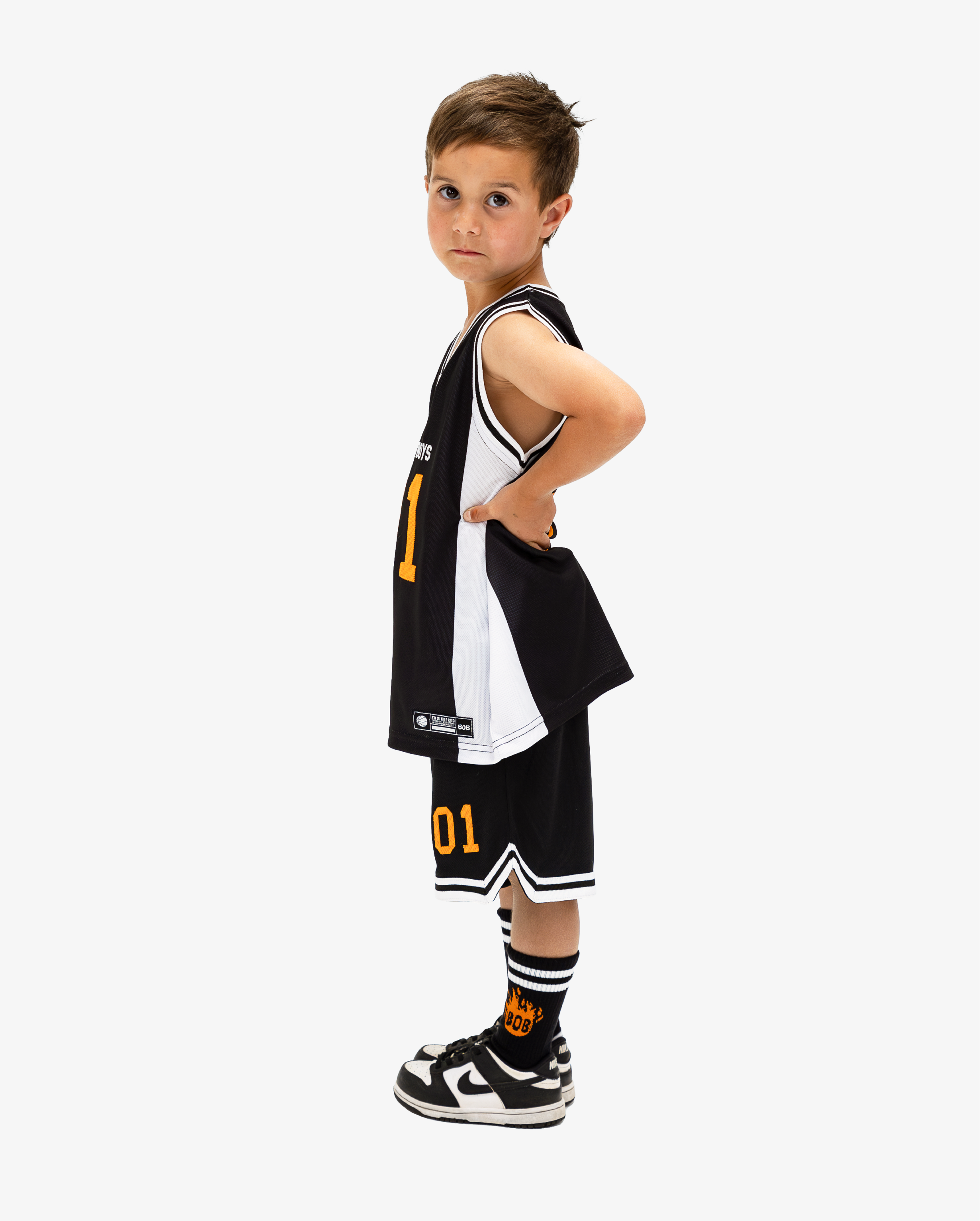 Band of Boys black and white basketball sports tank singlet jersey
