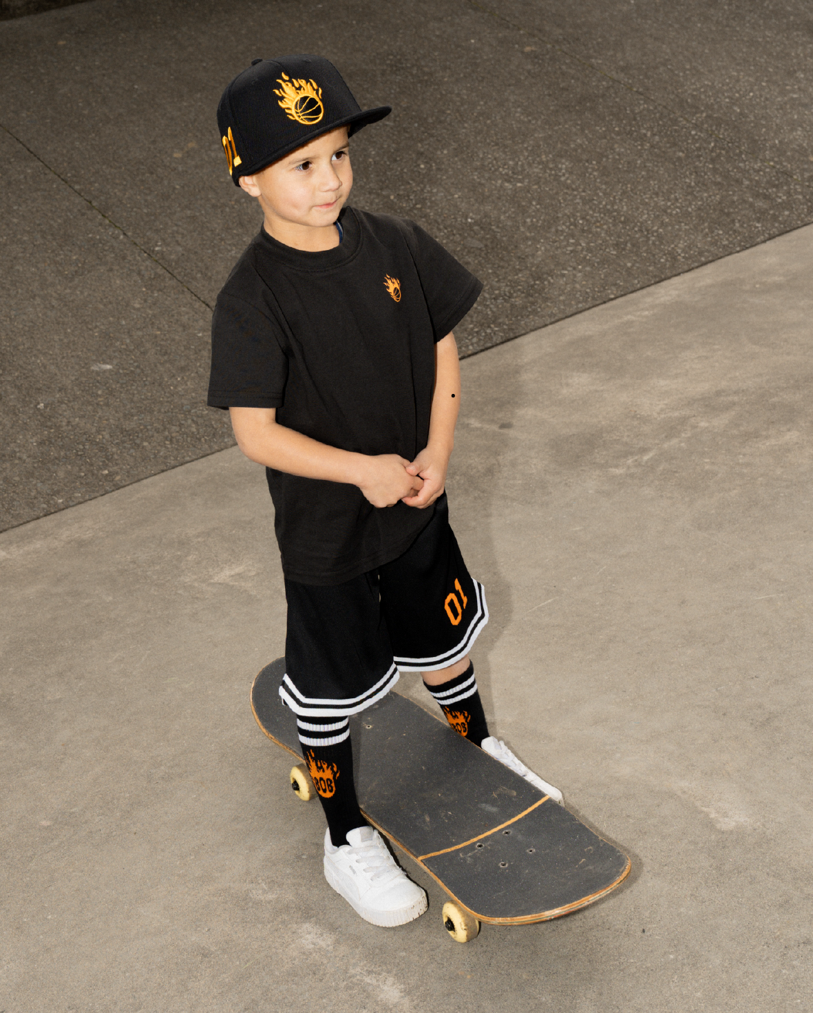 Band of Boys Black and orange Basketball t shirt