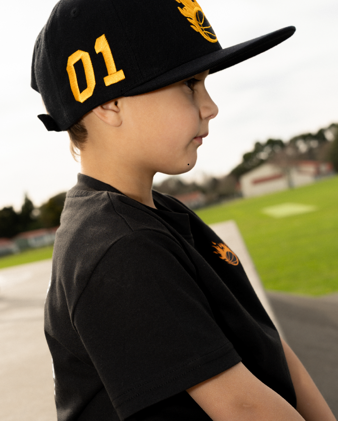 Band of Boys Black and orange Basketball t shirt