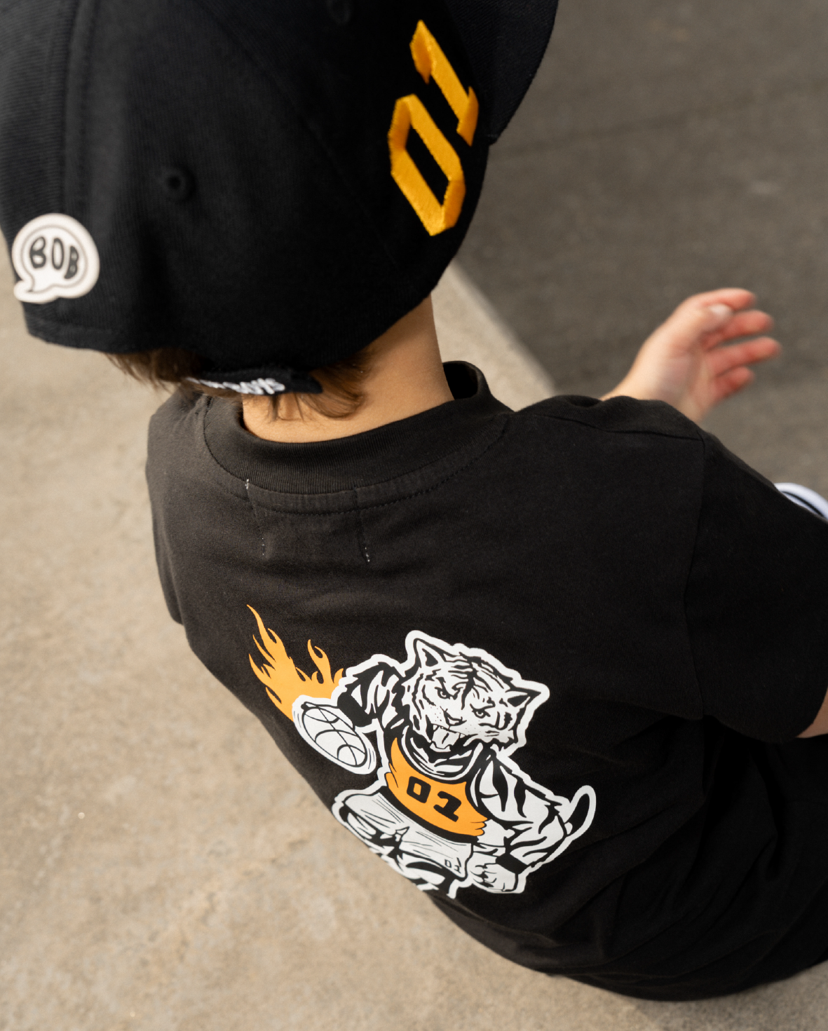 Band of Boys Black and orange Basketball t shirt