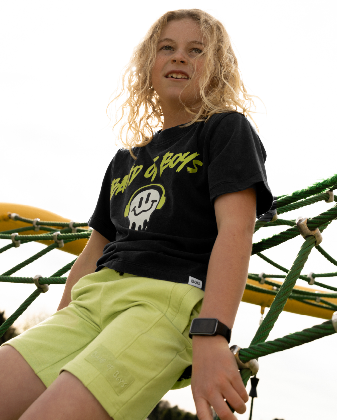 BAND OF BOYS | Black Wash BOB Smile Tee