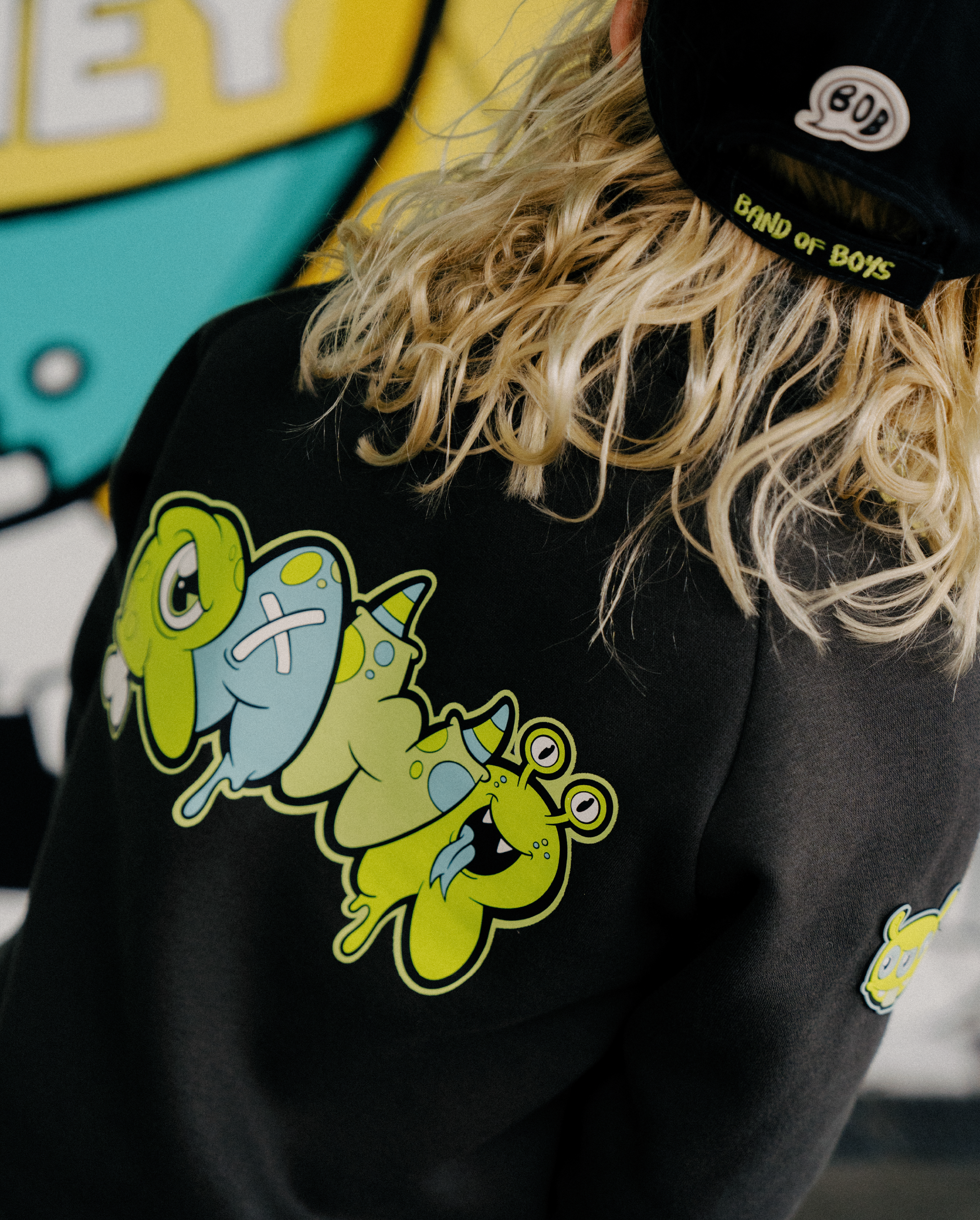 BAND OF BOYS | Charcoal Monster Quarter-Zip Crew