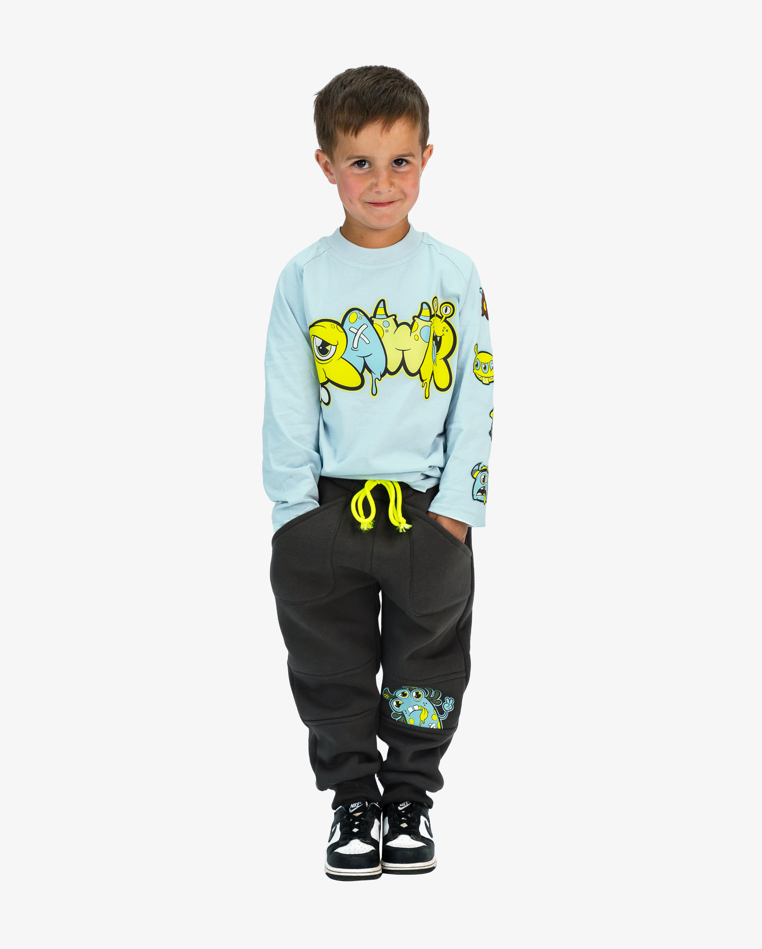 BAND OF BOYS | Light Blue Rawr LS Tee