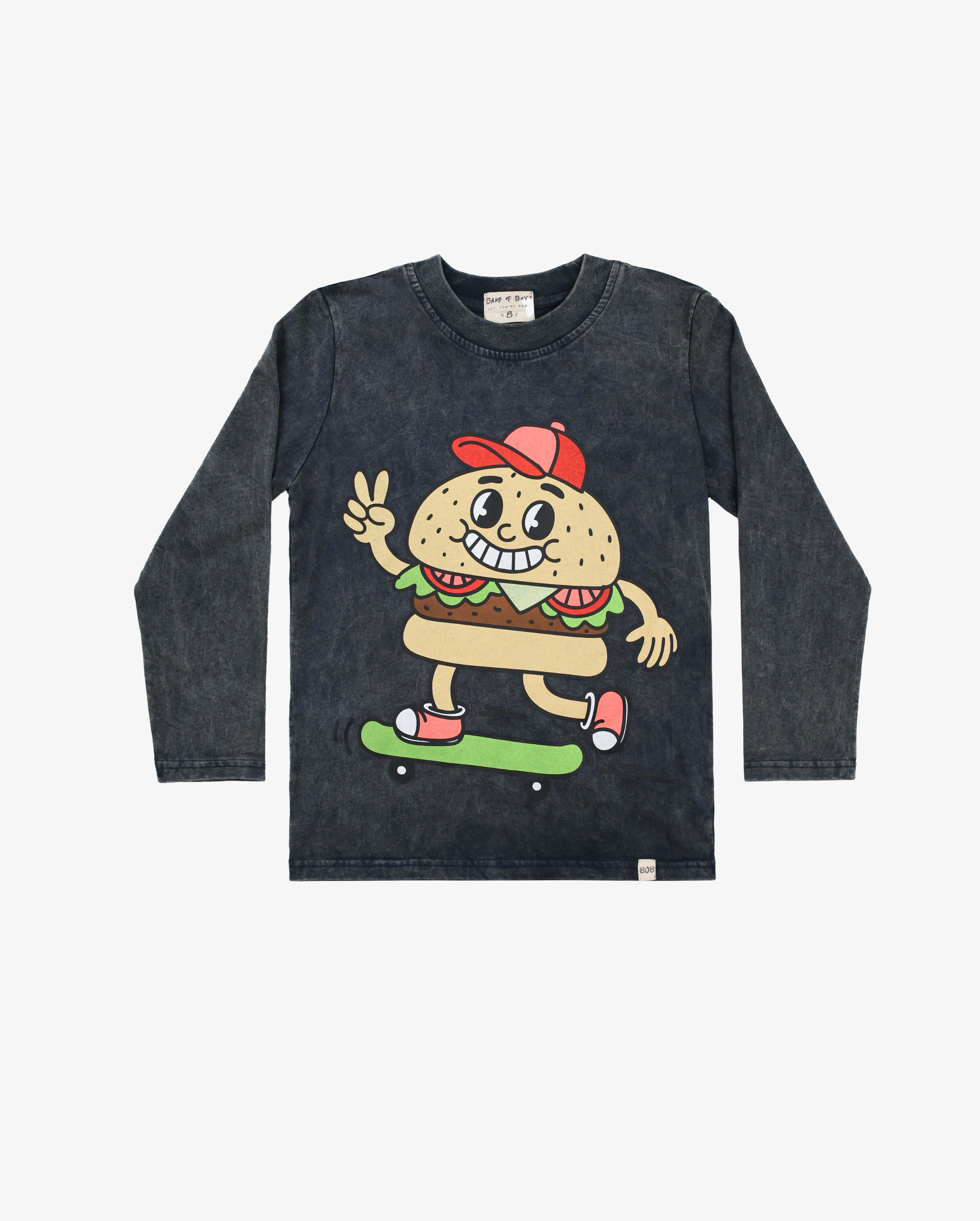 BAND OF BOYS | Navy Wash Burger LS Tee