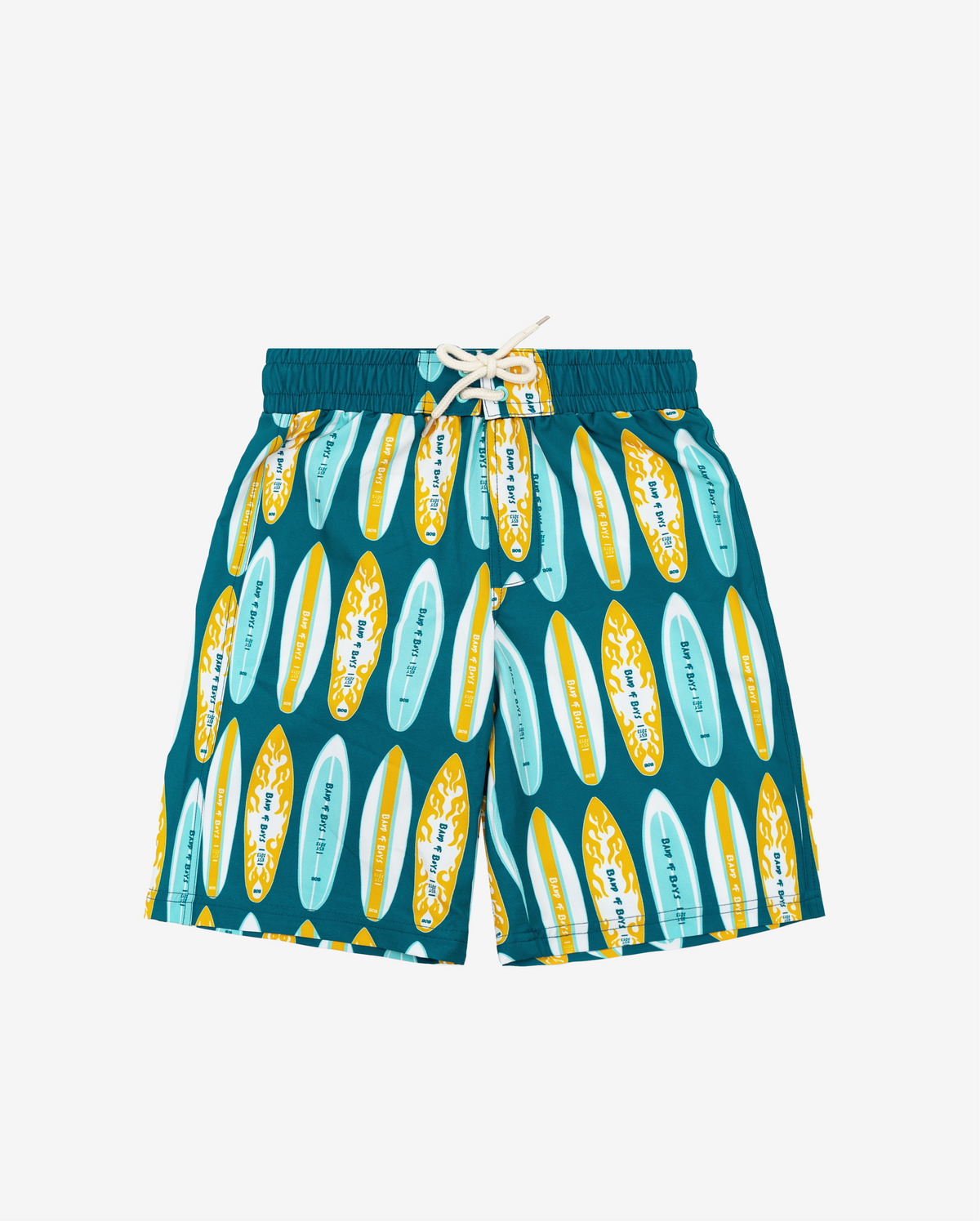 Green Band of Boys Surfboard Board Shorts