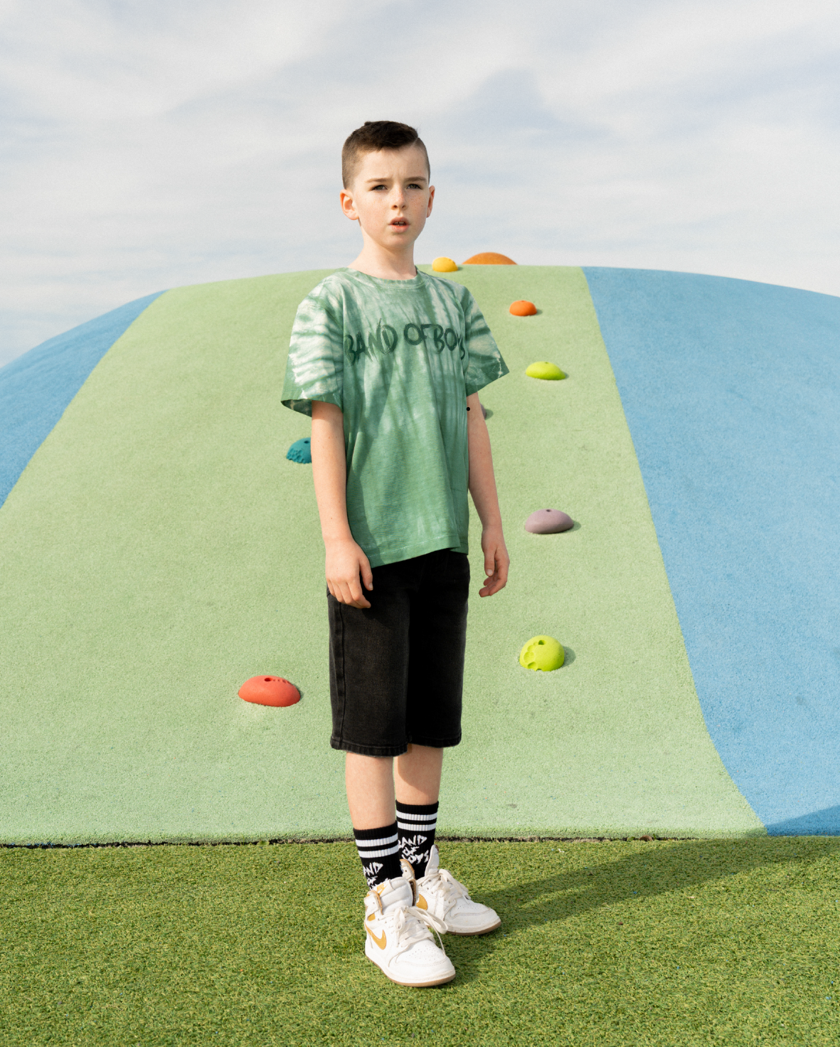 BAND OF BOYS | Tie-Dye Green Painted Tee