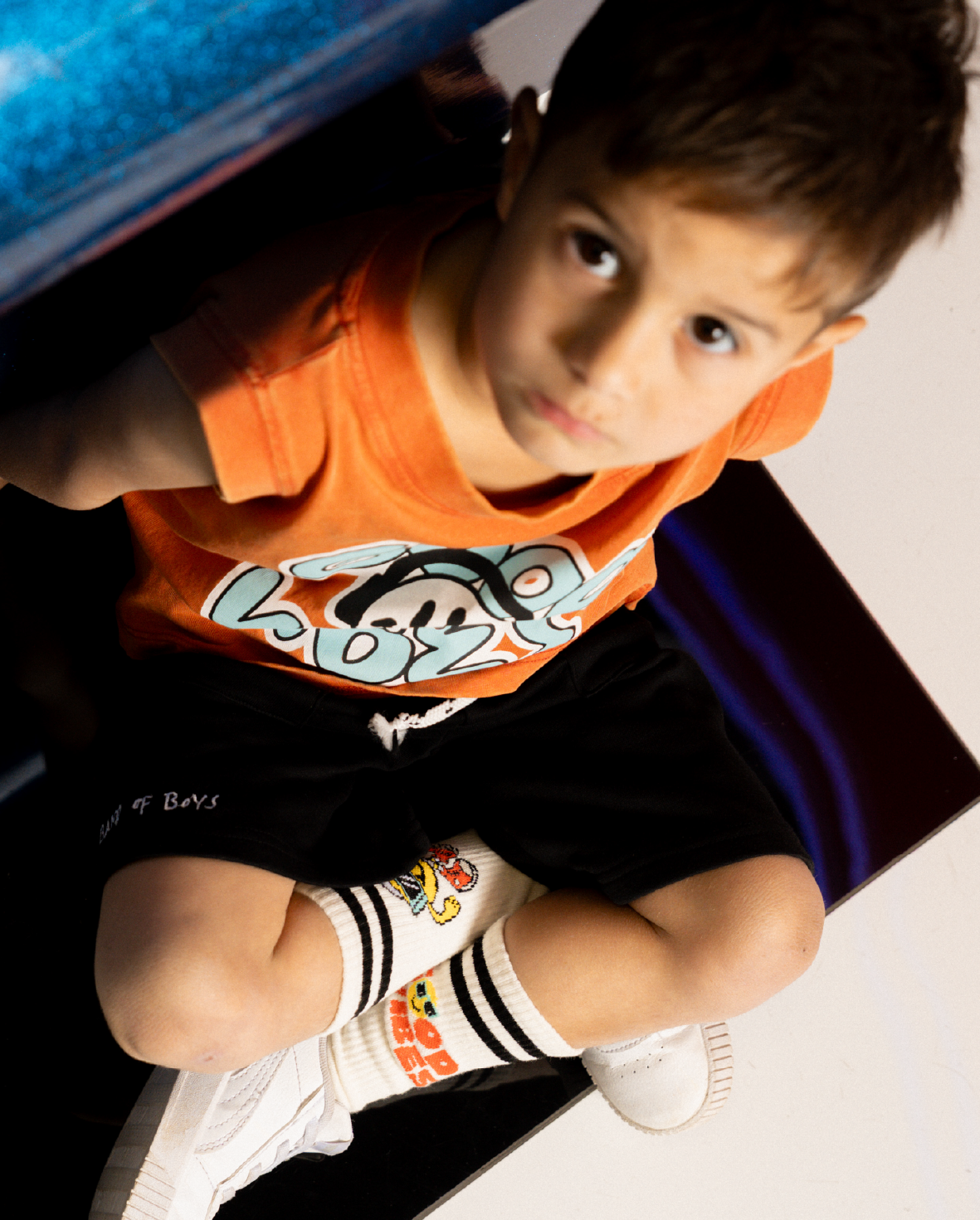 Band of Boys washed orange vintage Good Vibes tank singlet