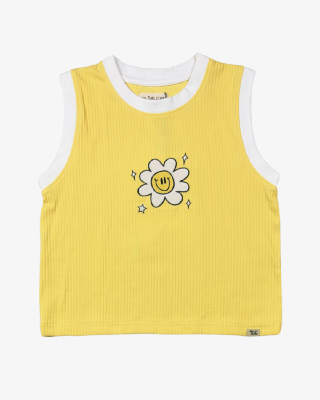 THE GIRL CLUB | Yellow Daisy Rib Tank