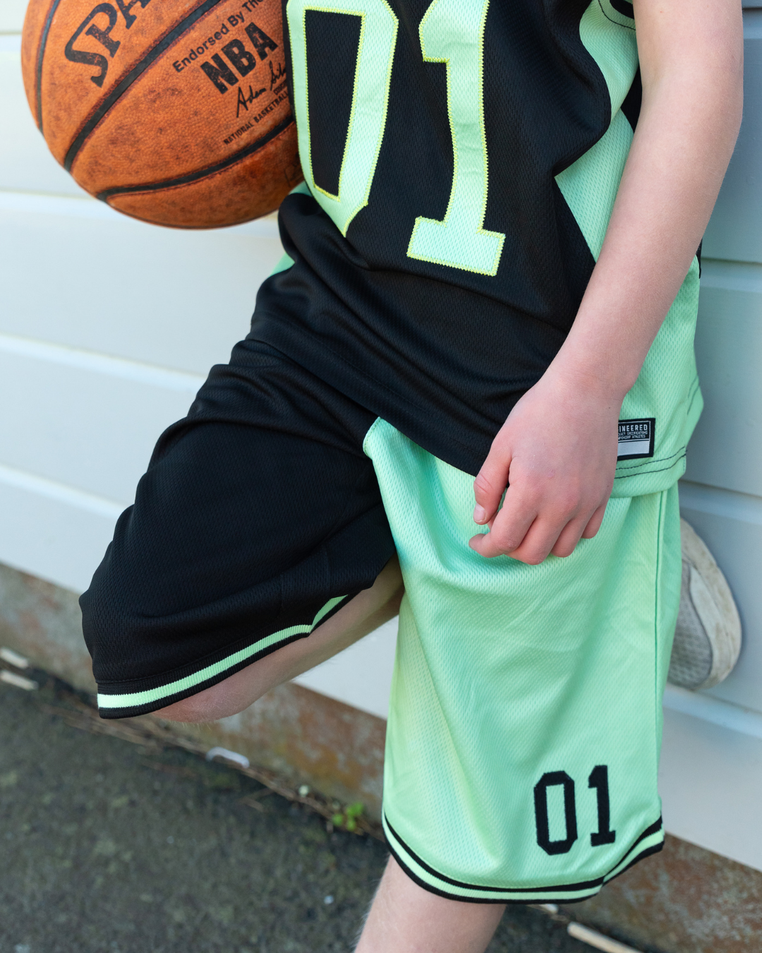 CLUBIO | Black/Green Slam Dunk Shorts