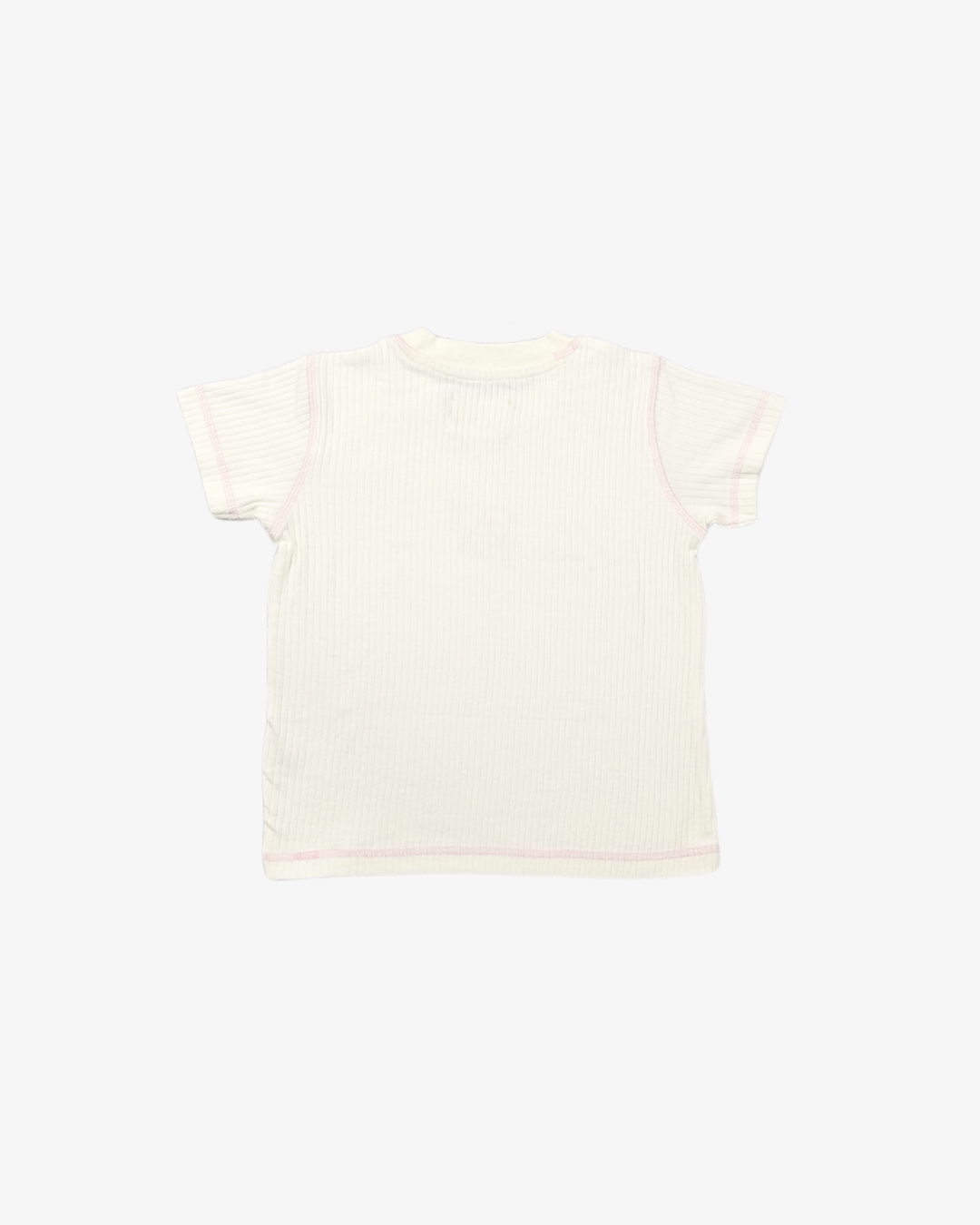 THE GIRL CLUB | White Planet Heart Rib Tee