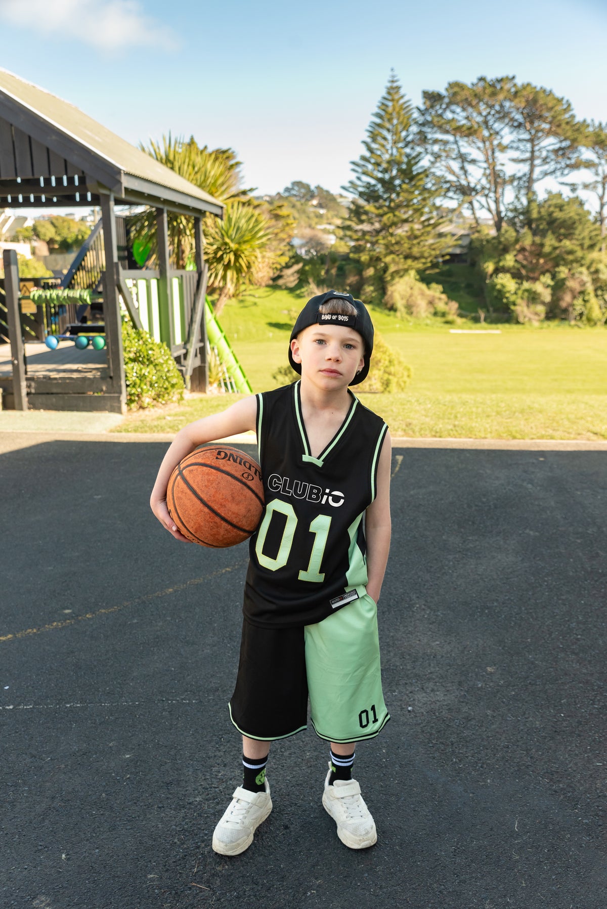 CLUBIO | Black/Green Slam Dunk Tank