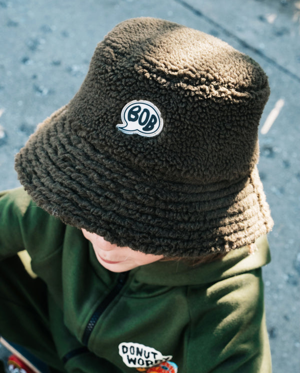 THE COLLECTIBLES | Khaki Green Fluffy Bucket Hat