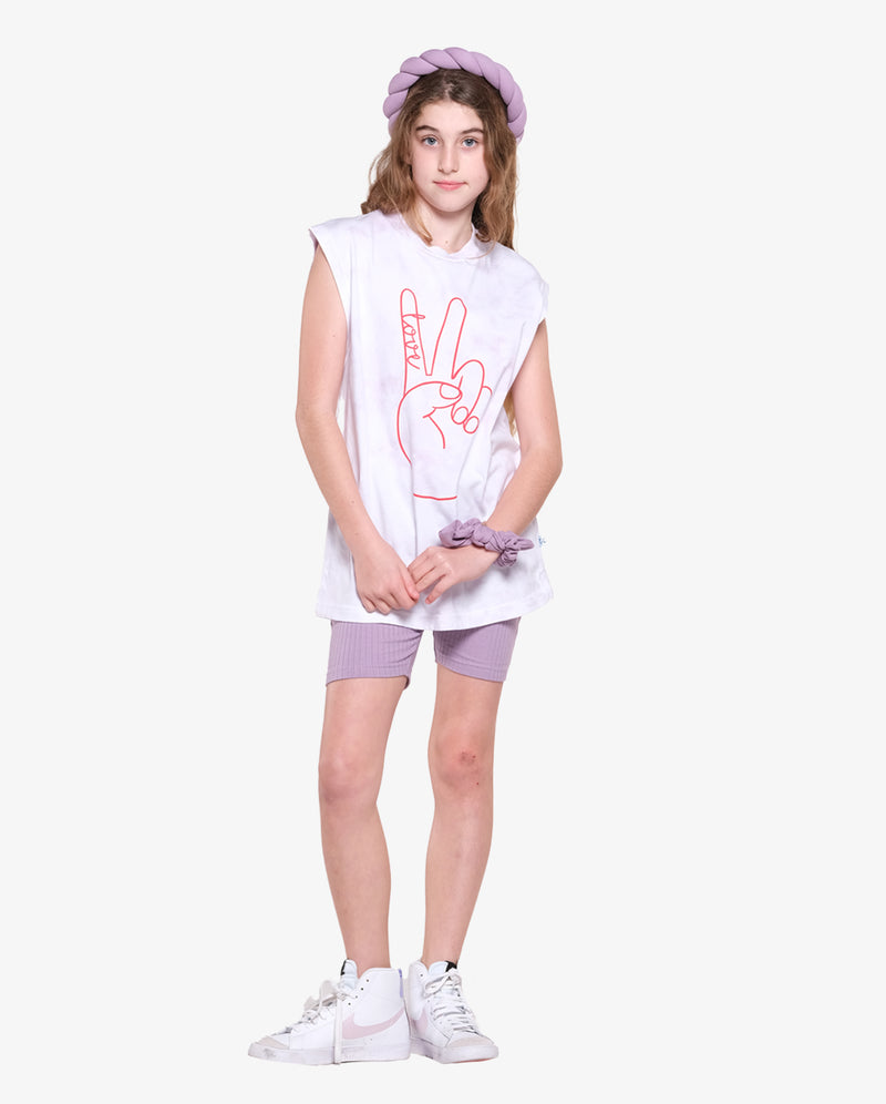 THE GIRL CLUB | Lilac Rib Stretch Shorts