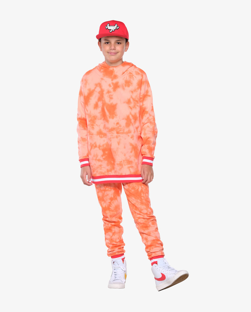 BAND OF BOYS | Orange Tie-Dye Fleece Joggers