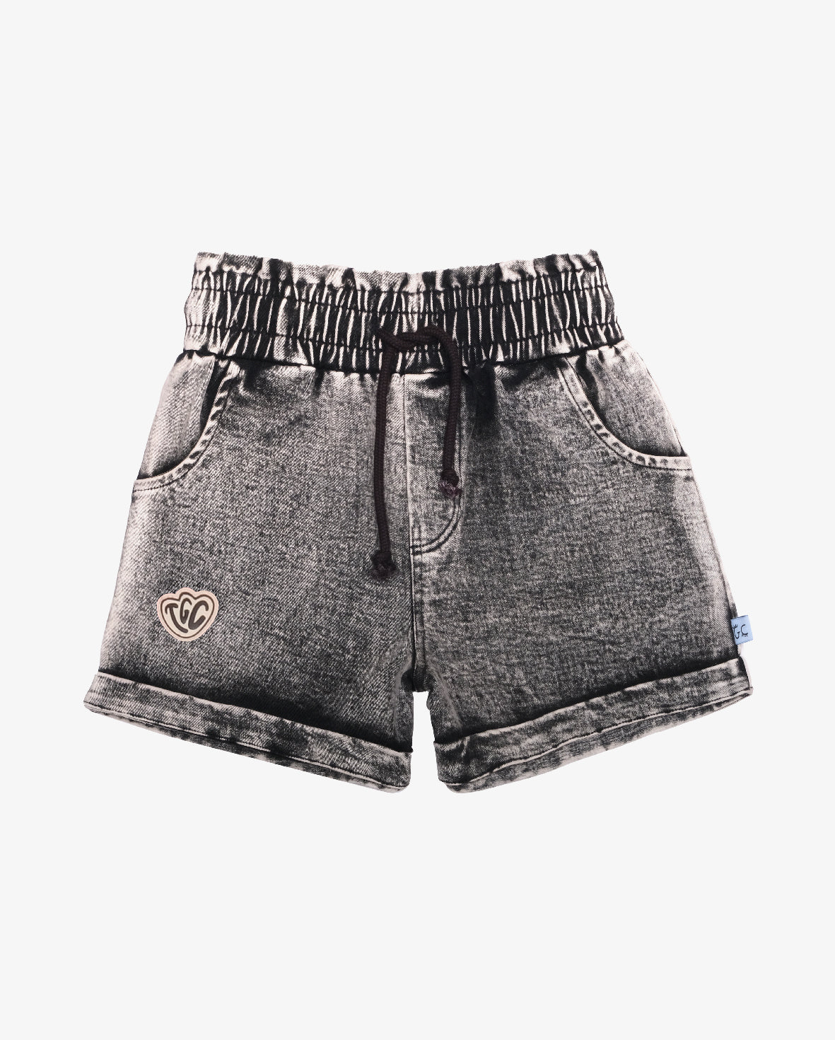 THE GIRL CLUB Vintage Black Denim Shorts