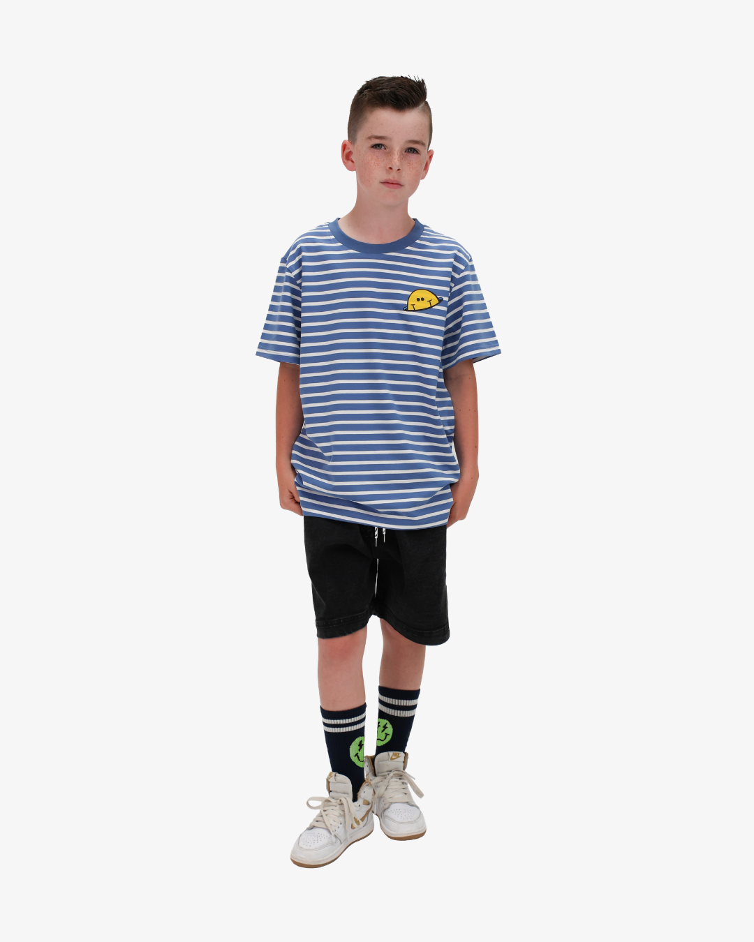 BAND OF BOYS | Blue Striped Smile Tee