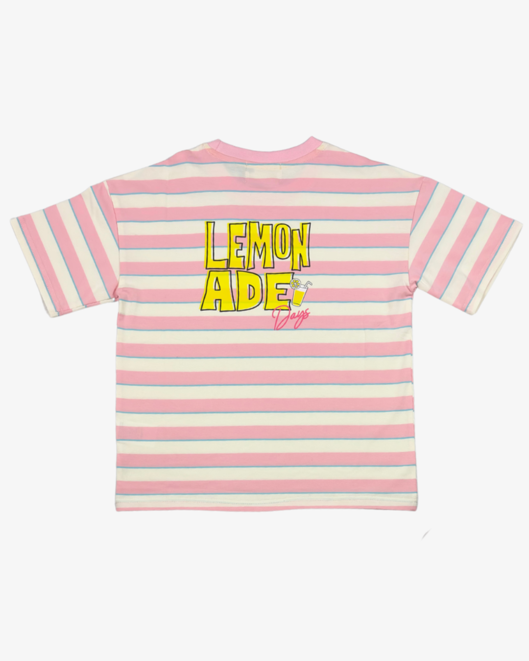 THE GIRL CLUB | Pink Stripe Lemonade Boxy Tee