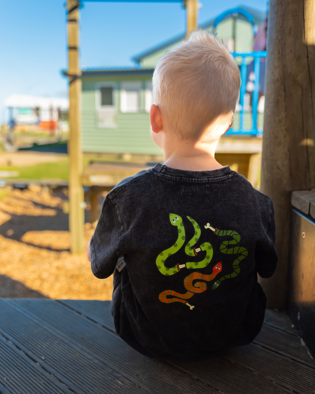 BAND OF BOYS | Black Wash Snake Tee