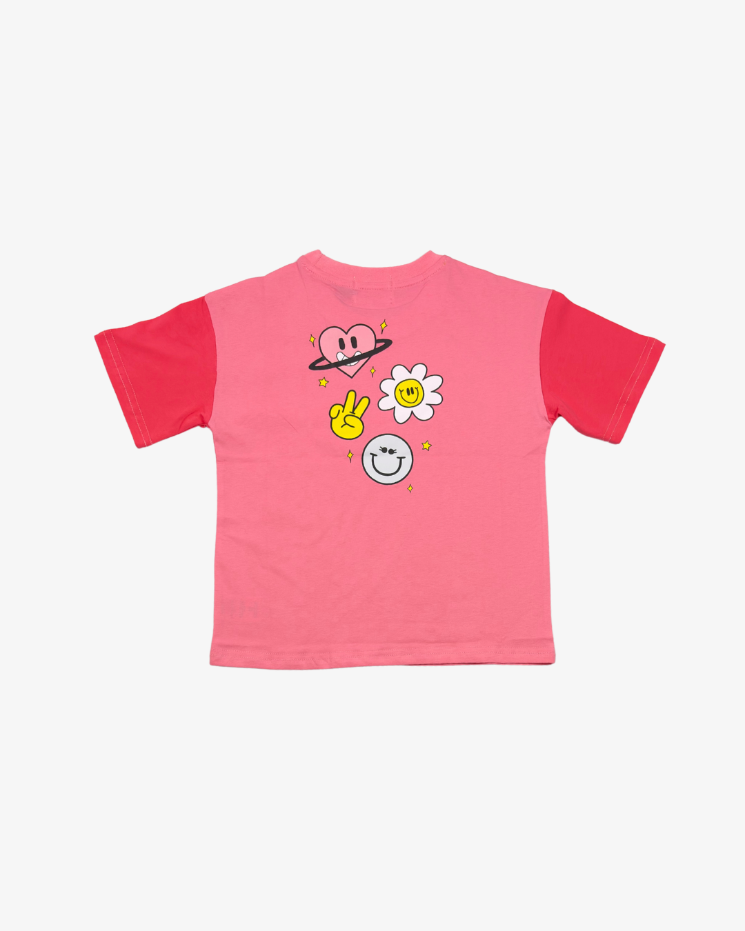 THE GIRL CLUB | Coral Happy Icons Tee