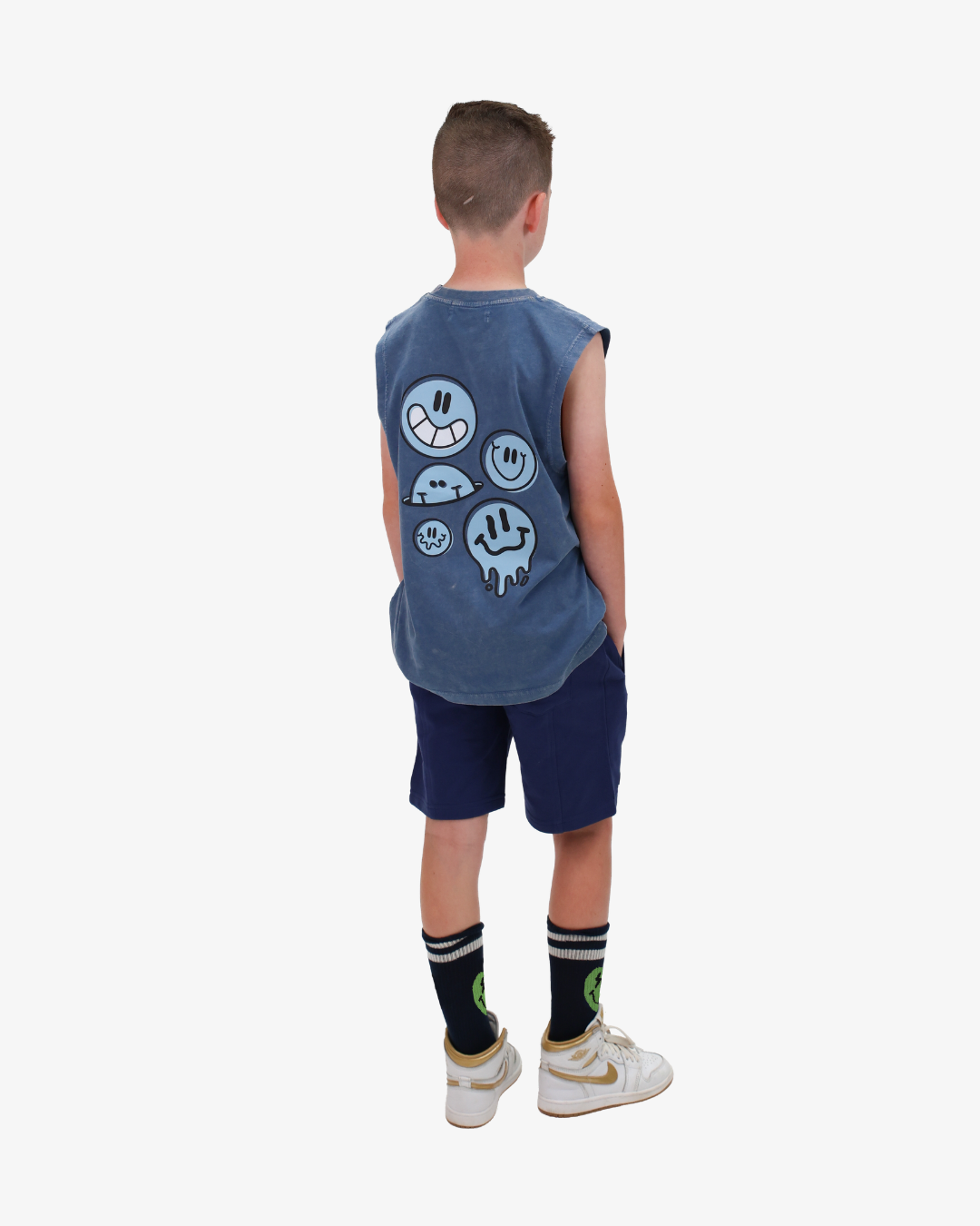 BAND OF BOYS | Blue Wash Smiley Tank