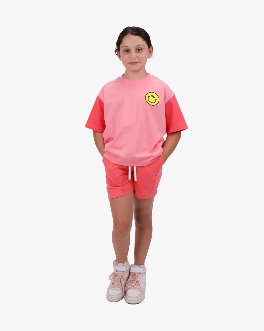 THE GIRL CLUB | Coral Happy Icons Tee