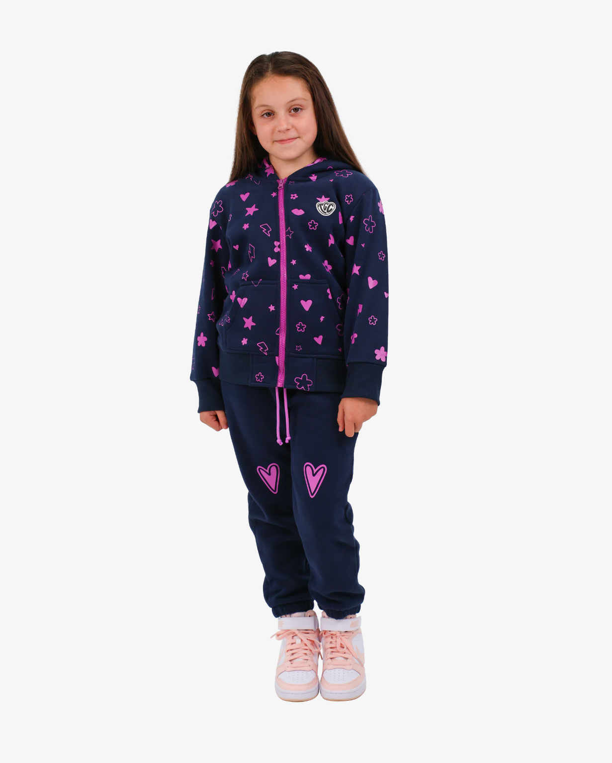 THE GIRL CLUB | Navy Icons Zip Hood