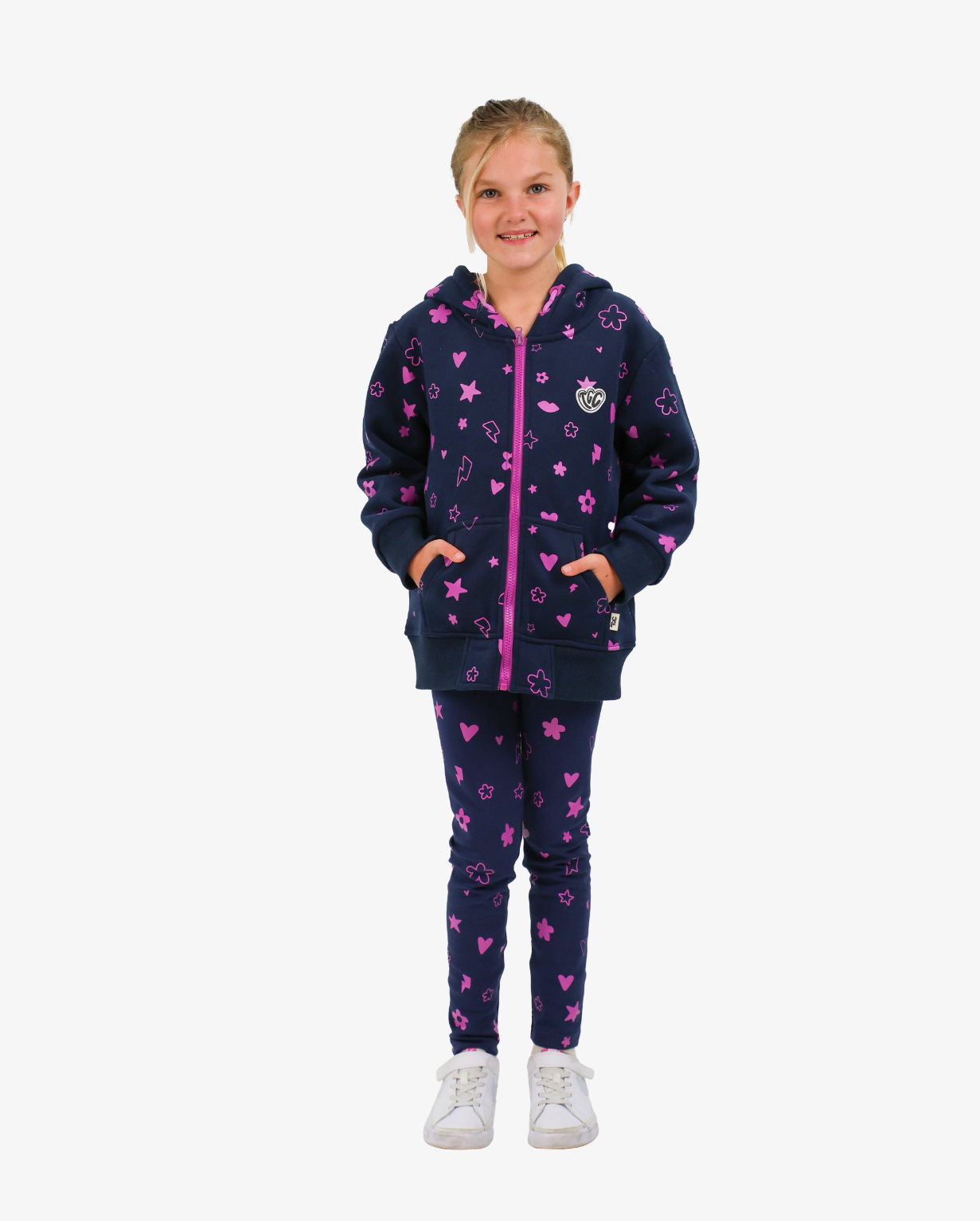 THE GIRL CLUB | Navy Icons Zip Hood