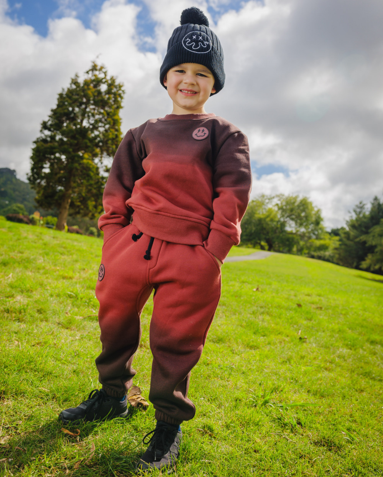 BAND OF BOYS | Smiley Dip Dye Track Pants