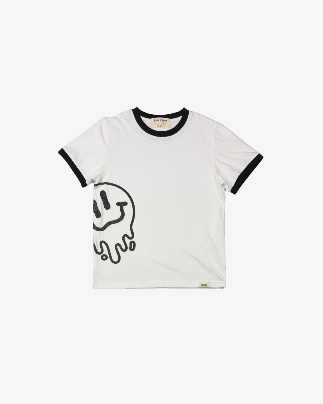 BAND OF BOYS | White Ringer Smiley Tee