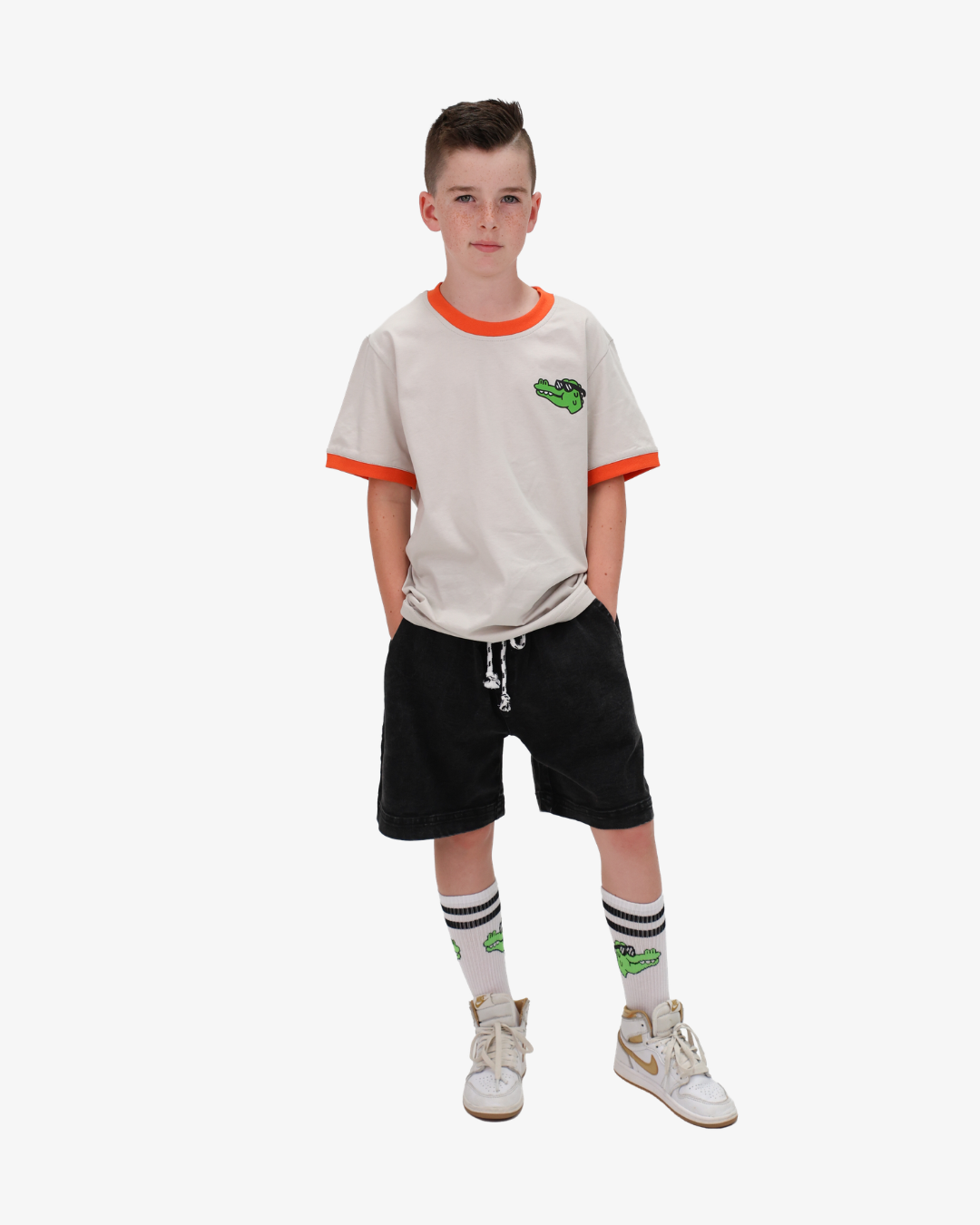 BAND OF BOYS | Black Wash Denim Shorts