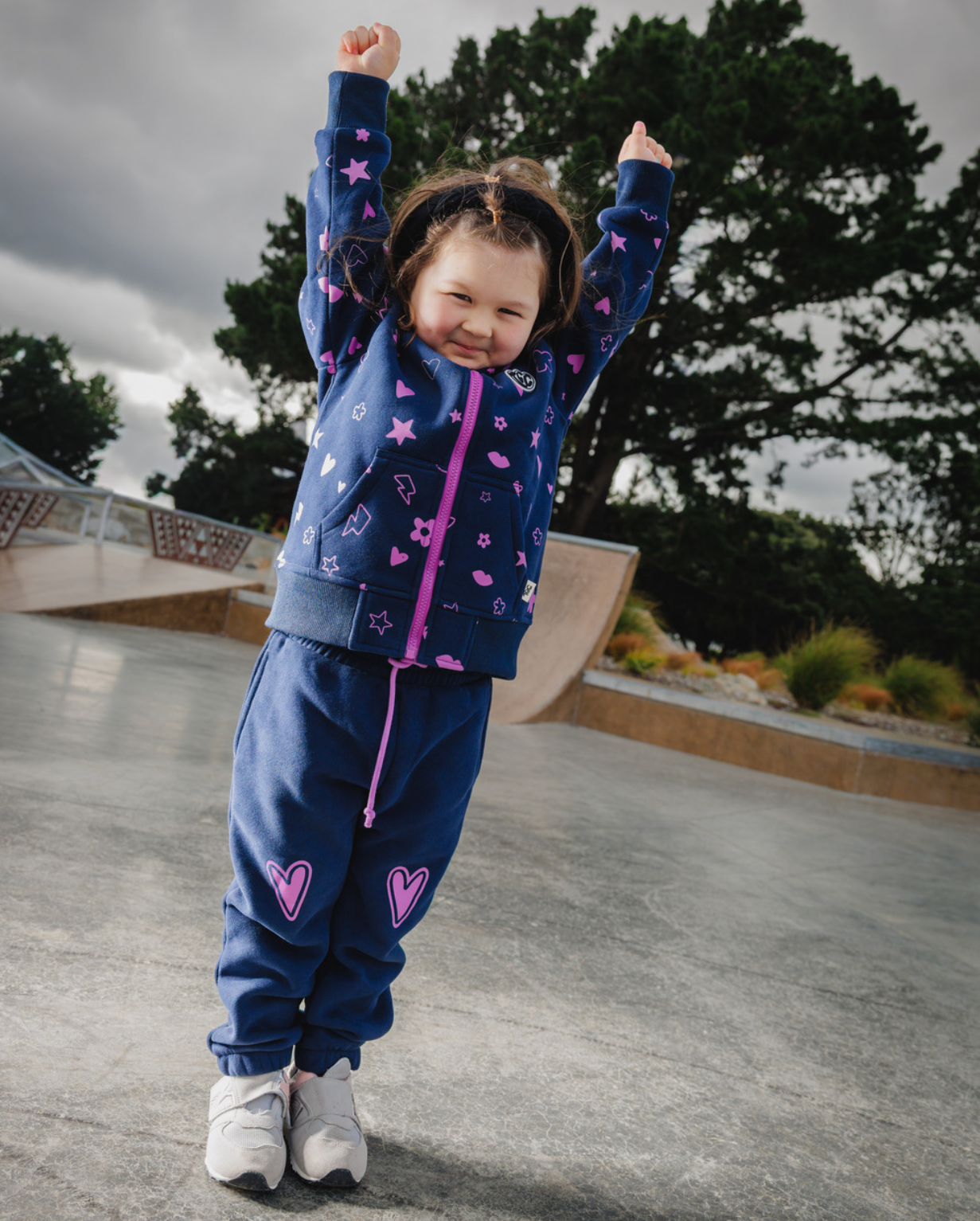 THE GIRL CLUB | Navy Heart Track Pants