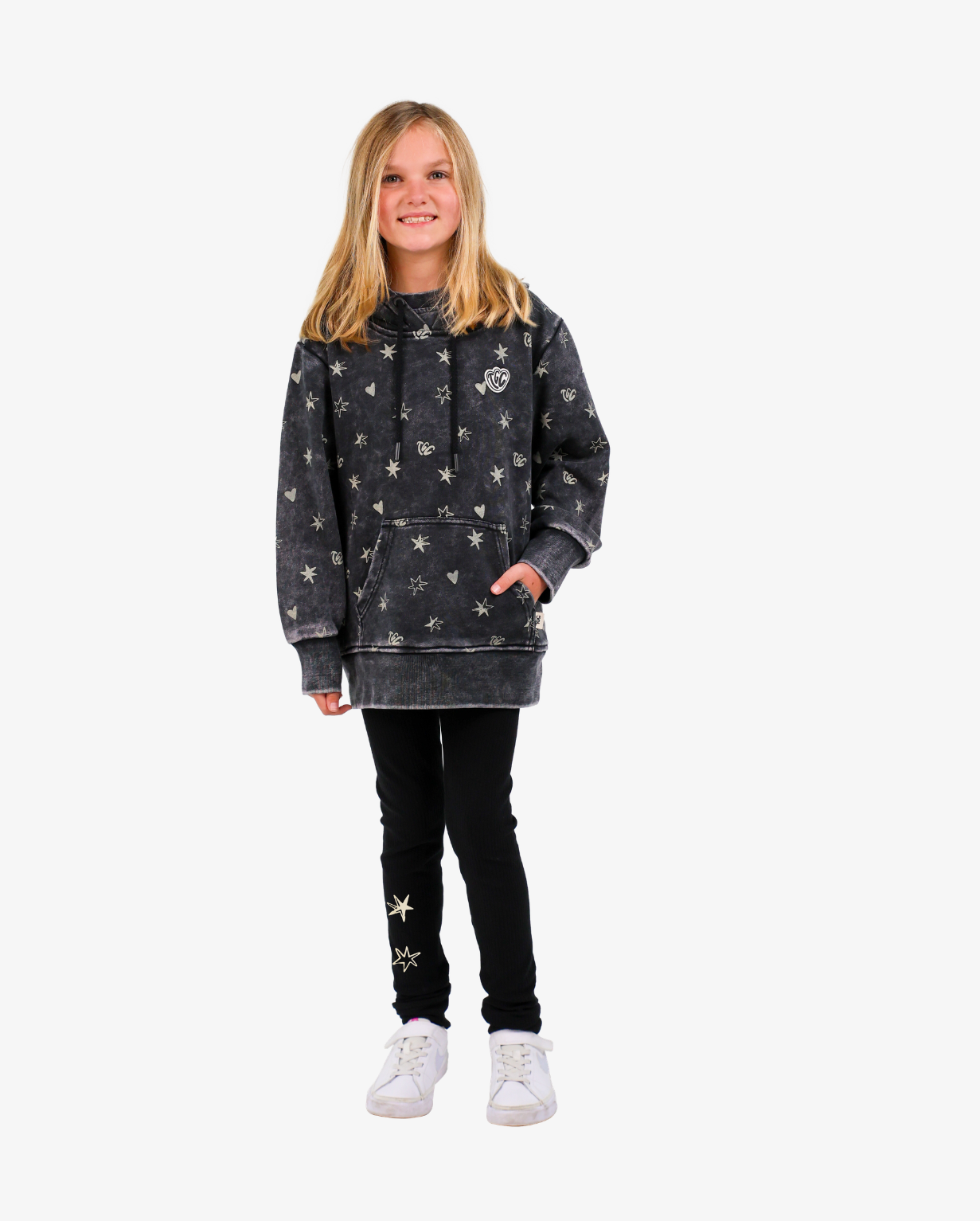 THE GIRL CLUB | Black Star Rib Leggings