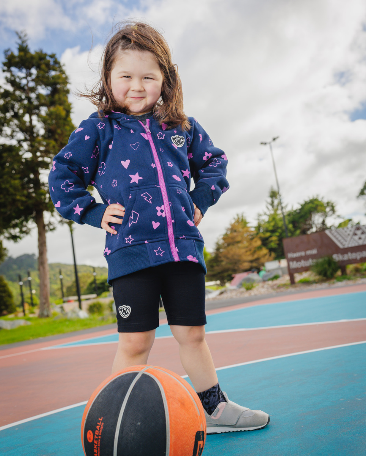 THE GIRL CLUB | Navy Icons Zip Hood