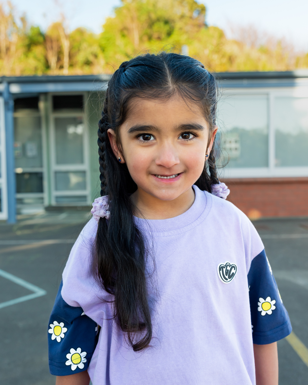 THE GIRL CLUB | Purple Wash Colourblock Tee