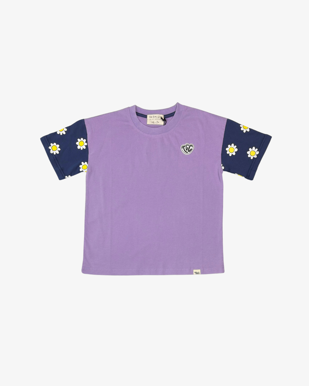 THE GIRL CLUB | Purple Wash Colourblock Tee